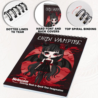 Netecom Chibi Vampire Coloring Pages for Adults