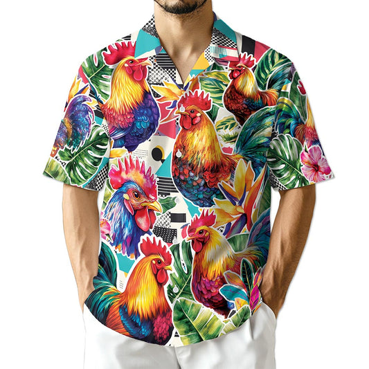 Netecom Chicken Hawaiian Shirt for Men