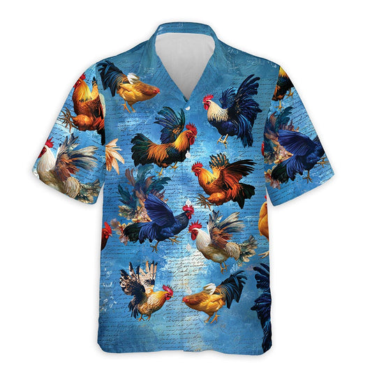 Netecom Chicken Rooster Fighting Hawaiian Shirt for Me