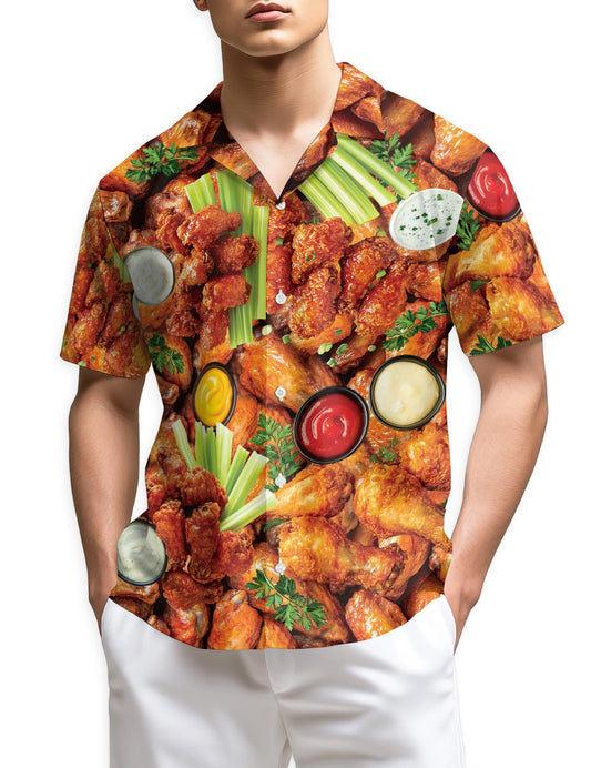 Netecom Chicken Wing Hawaiian Shirt for Men