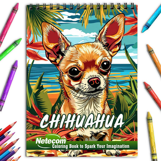 Netecom Chihuahua Coloring Book for Adults