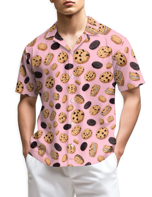 Netecom Chocolate Chip Cookies Hawaiian Shirt for Men