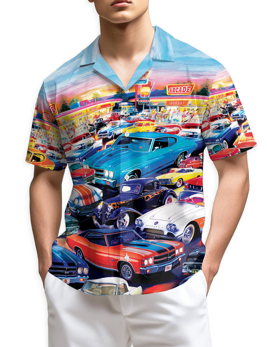Netecom Classic Car Hawaiian Shirt for Men Women