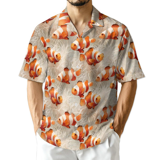 Netecom Clownfish Pattern Hawaiian Shirt for Men