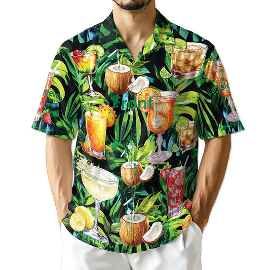 Netecom Cocktail And Fruit Hawaiian Shirt for Men