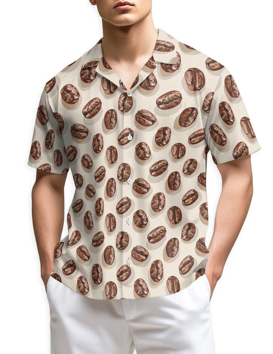Netecom Coffee Beans Hawaiian Shirt for Men