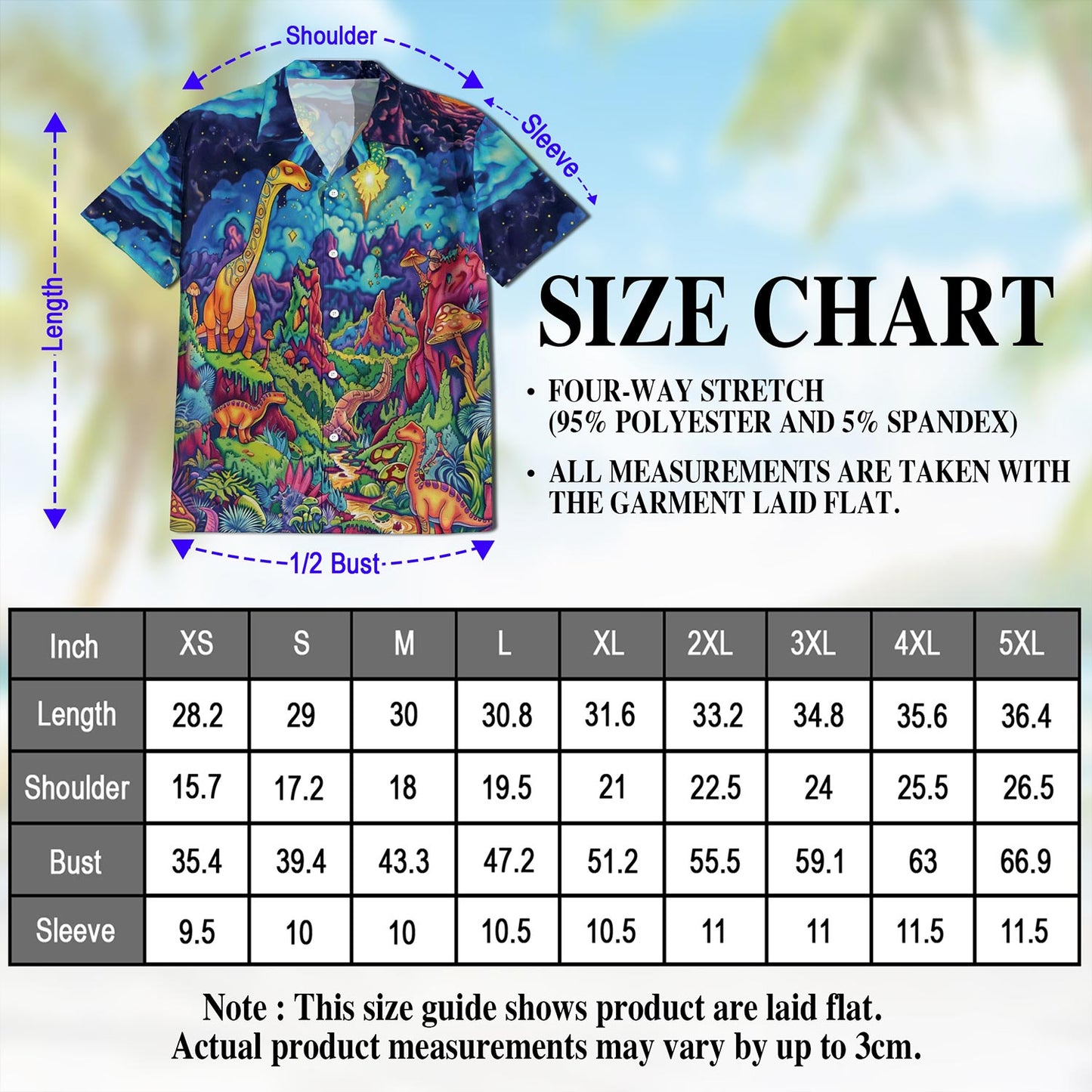Netecom Colorful Dinosaurs Hawaiian Shirt for Men, Button Down Summer Beach Short Sleeve, Dinosaur Lover Gifts, S-5XL