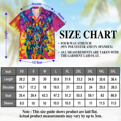 Netecom Colorful Doberman Pinscher Hawaiian Shirt for Men, Button Down Summer Beach Short Sleeve, Doberman Pinscher Lover Gifts, S-5XL