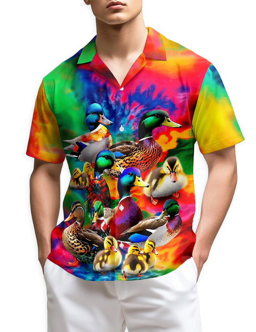 Netecom Colorful Duck Hawaiian Shirt for Men
