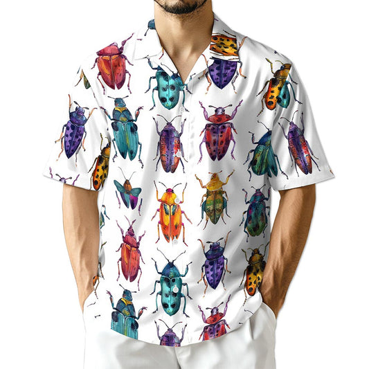 Netecom Colorful Insects Hawaiian Shirt for Men