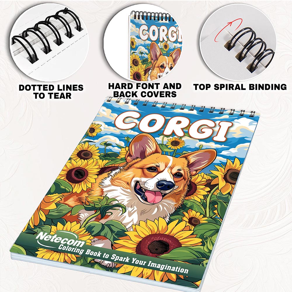 Netecom Corgi Coloring Pages for Adults