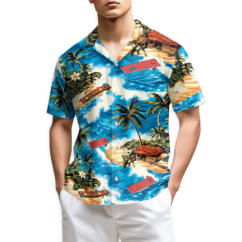 Netecom Cornhole On The Beach Hawaiian Shirt for Men