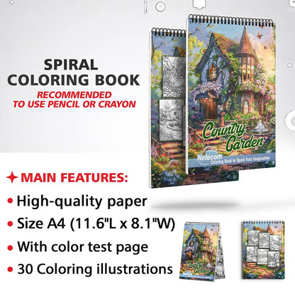 Netecom Country Garden Coloring Sheets for Adults