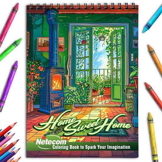 Netecom Cozy Home Coloring Book for Adults