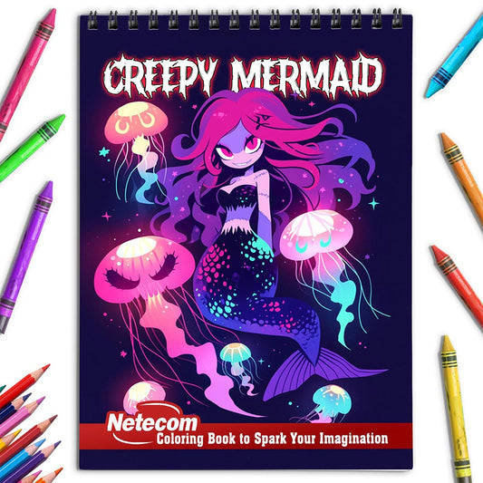 Netecom Creepy Mermaid Coloring Book for Adults
