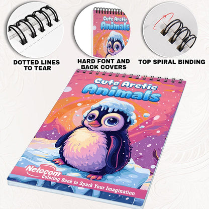 Netecom Cute Arctic Animals Coloring Pages for Adults
