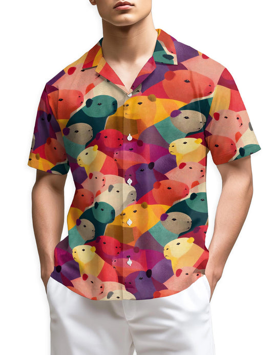 Netecom Cute Capybara Hawaiian Shirt for Men