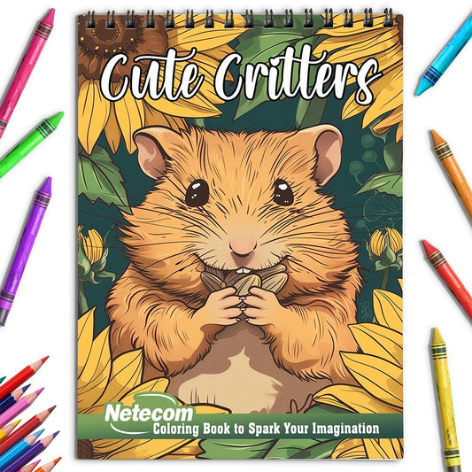Netecom Cute Critters Coloring Book for Adult