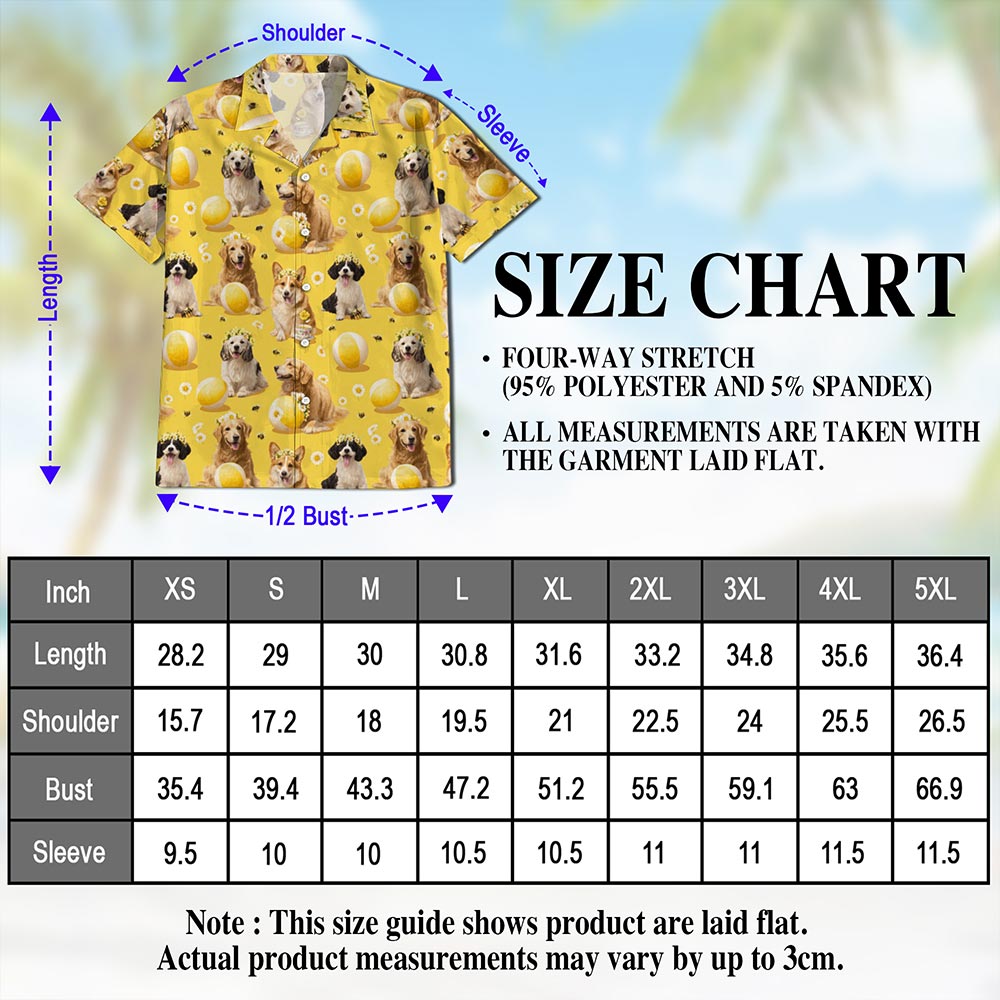 Netecom Cute Dog Hawaiian Shirt for Men Women, Dog Lover Gifts, Animal Button Down Summer Beach Short Sleeve Shirts, S-5XL