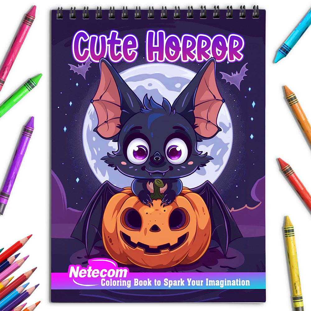 Netecom Cute Horror Coloring Book for Adults