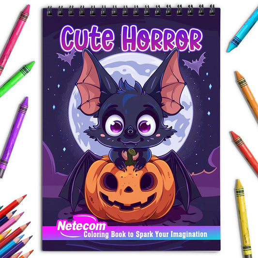 Netecom Cute Horror Coloring Book for Adults