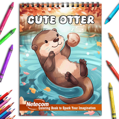Netecom Cute Otter Coloring Book for Adults