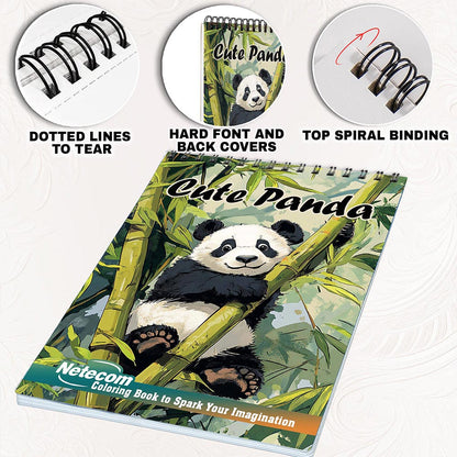 Netecom Cute Panda Coloring Pages for Adults