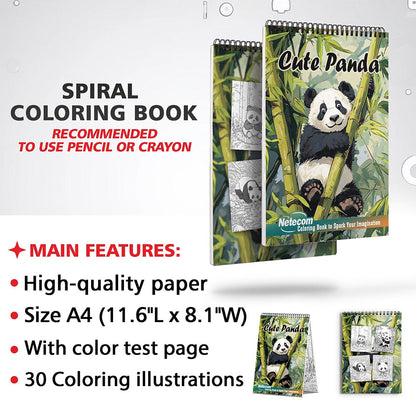 Netecom Cute Panda Coloring Sheets for Adults