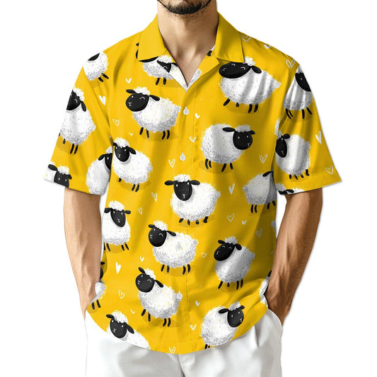 Netecom Cute Sheep Hawaiian Shirt for Men