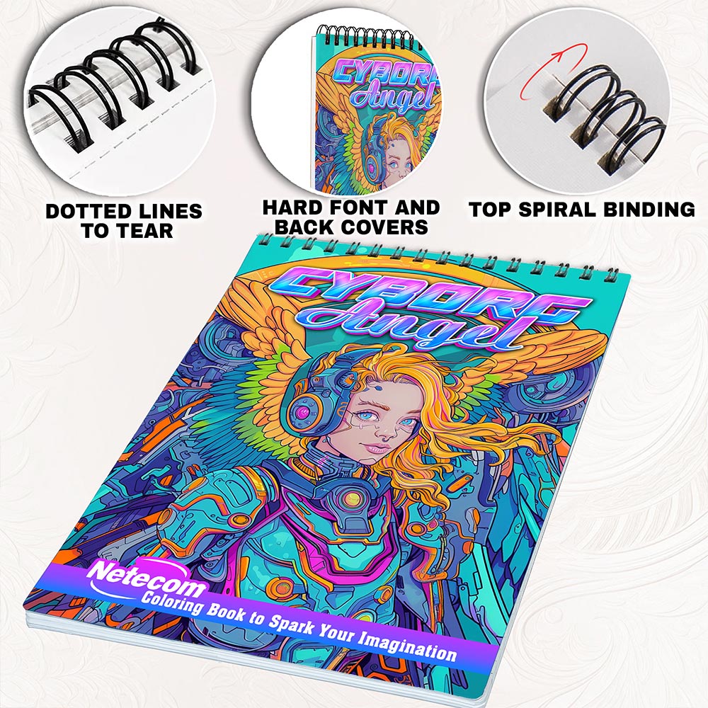 Netecom Cyborg Angel Coloring Pages for Adults