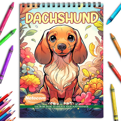 Netecom Dachshund Coloring Book for Adults