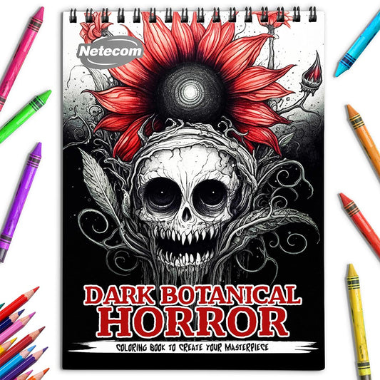Netecom Dark Botanical Horror Coloring Book for Adults