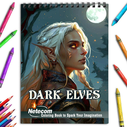 Netecom Dark Elves Coloring Book for Adults