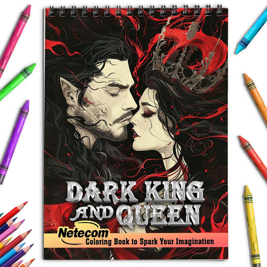 Netecom Dark King and Queen Coloring Book for Adults