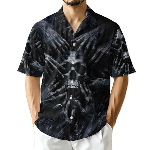 Netecom Dark Skull Hawaiian Shirt for Men