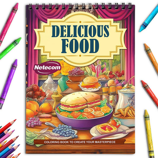 Netecom Delicious Food Coloring Book for Adults