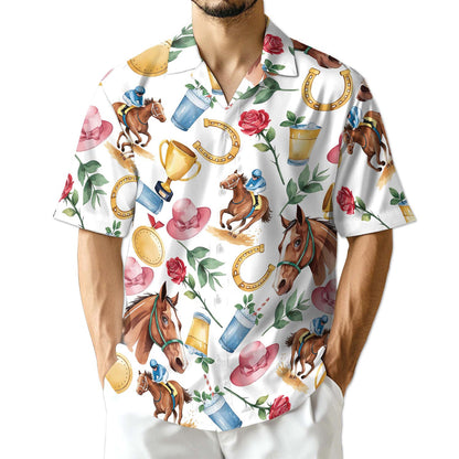 Netecom Derby Horse Hawaiian Shirt for Men
