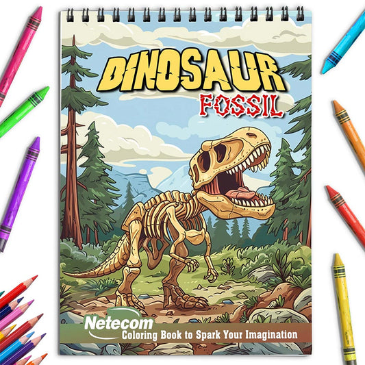 Netecom Dinosaur Fossil Coloring Book for Adults