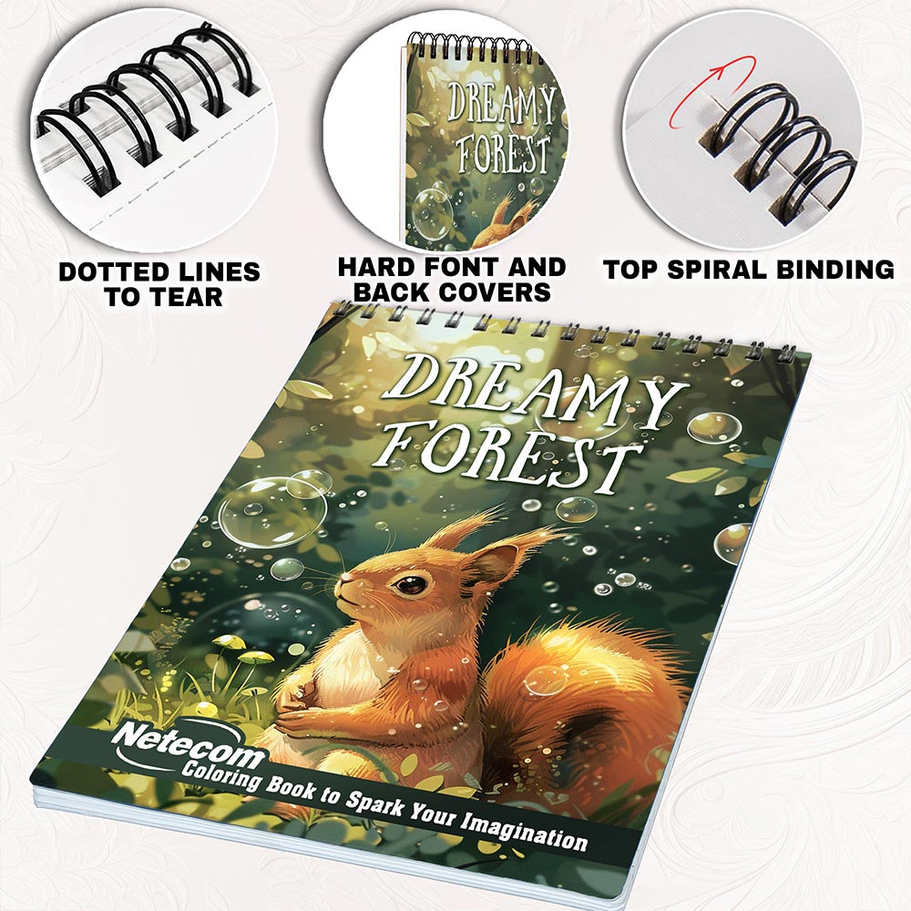 Netecom Dreamy Forest Coloring Pages for Adults