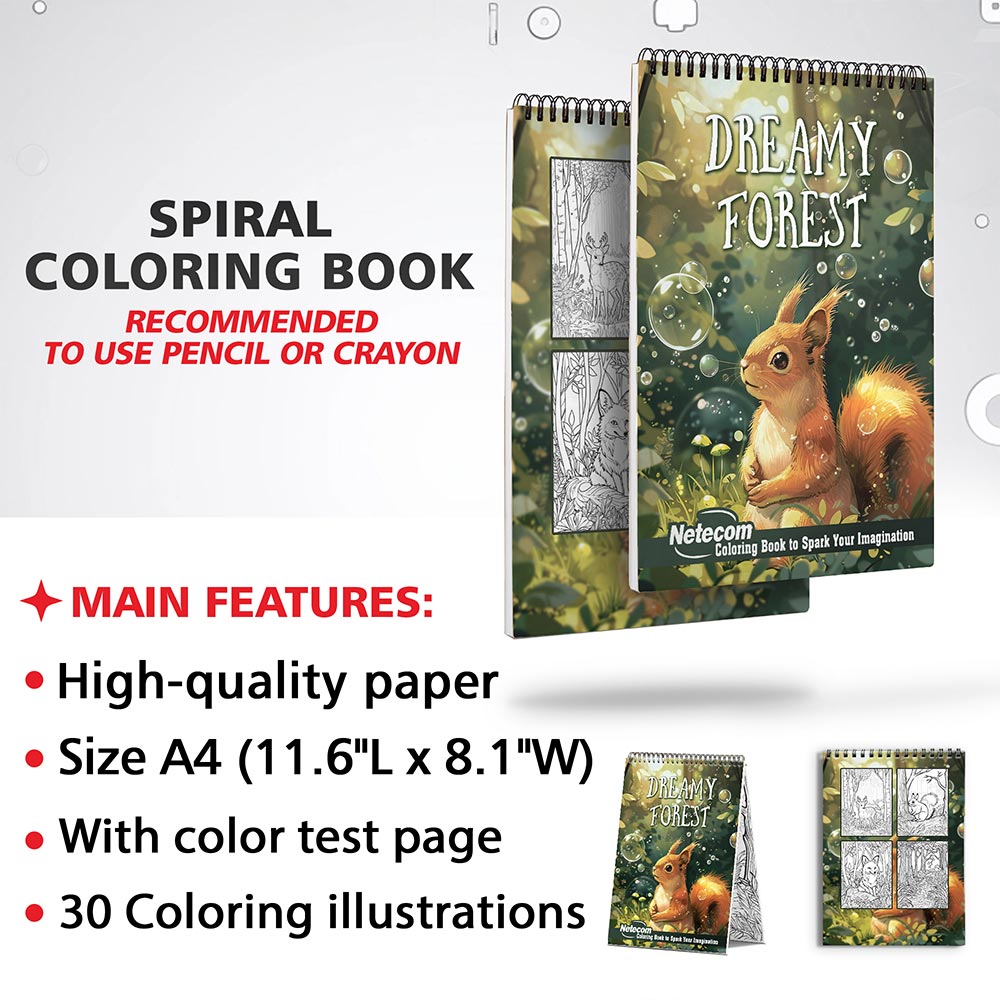 Netecom Dreamy Forest Coloring Sheets for Adults