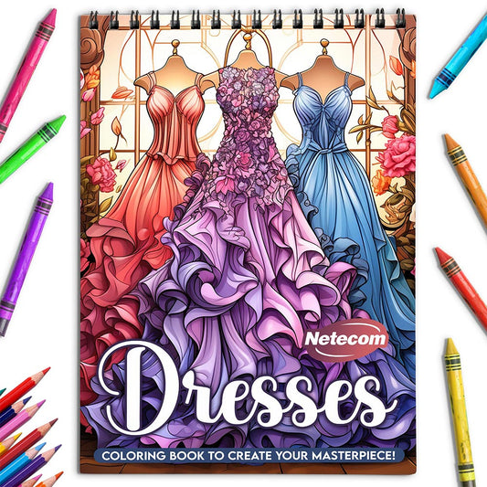 Netecom Dress Coloring Book for Adults