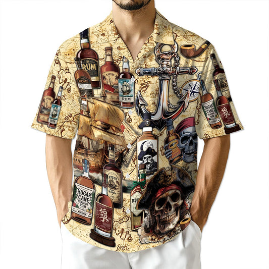 Netecom Drinking Rum Hawaiian Shirt for Men