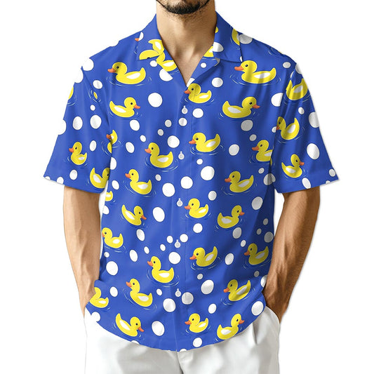 Netecom Duck Pattern Hawaiian Shirt for Men