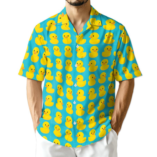 Netecom Duck Pattern Hawaiian Shirt for Men