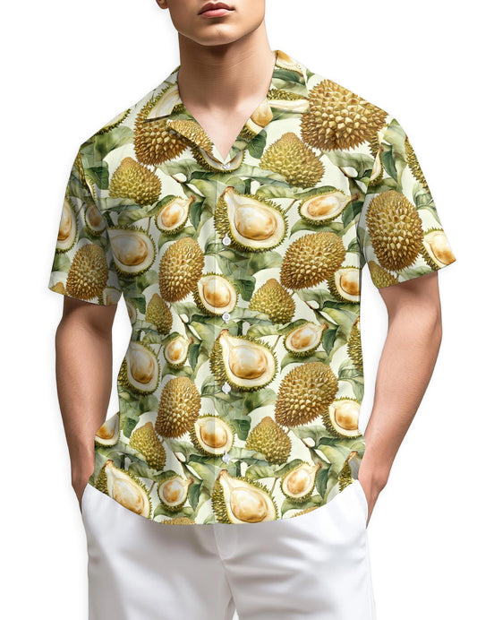 Netecom Durian Pattern Hawaiian Shirt for Men