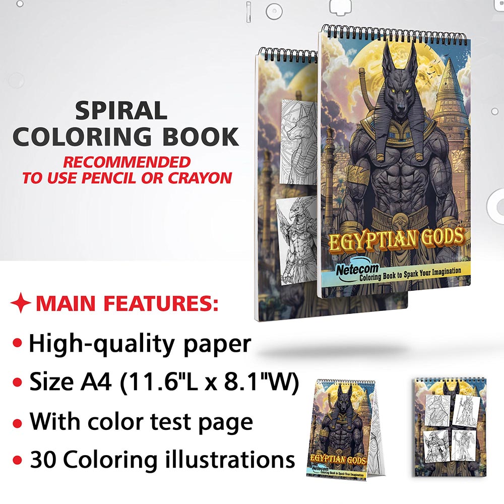Netecom Egyptian Gods Coloring Sheets for Adults