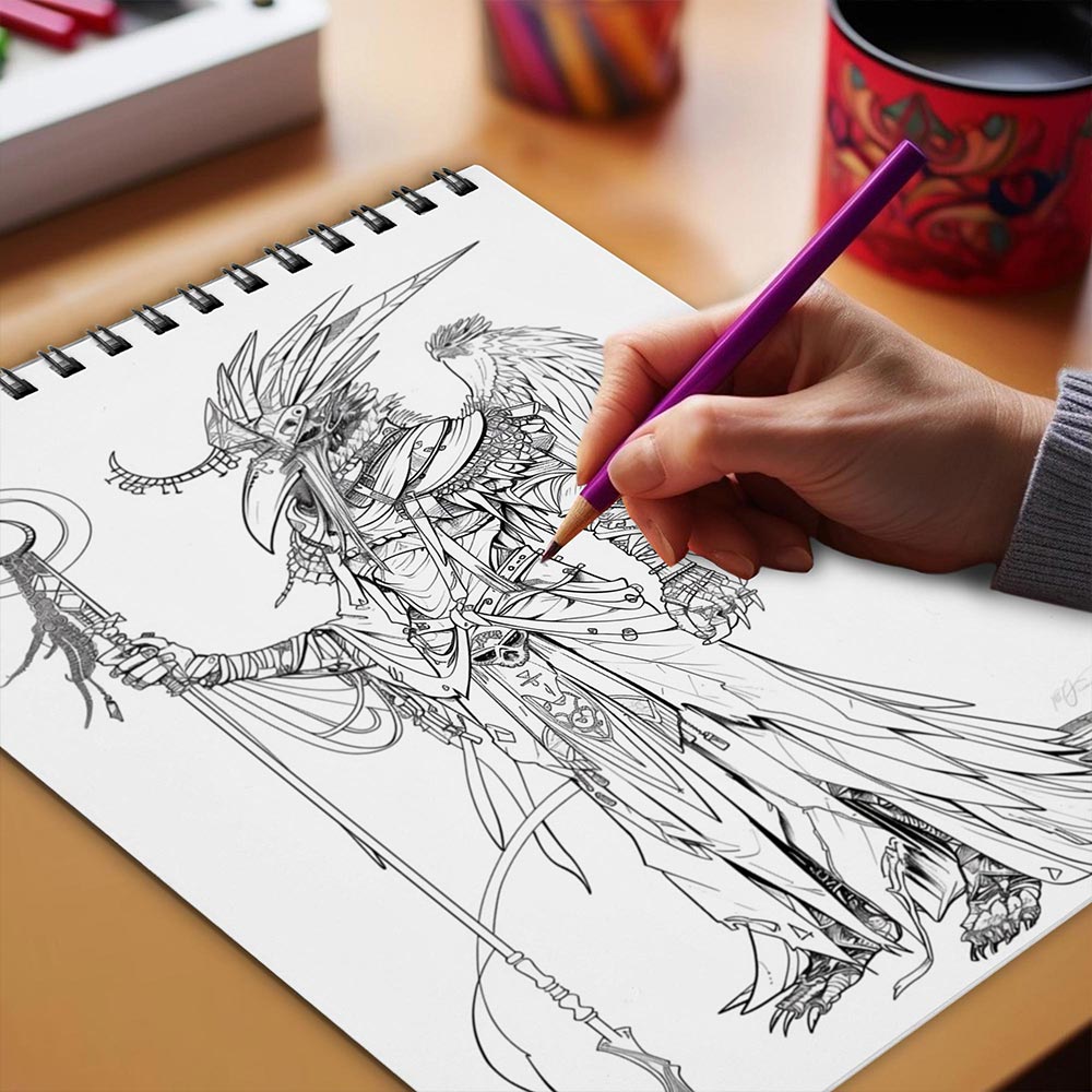 Netecom Egyptian Gods Coloring Book Spiral Bound for Adults
