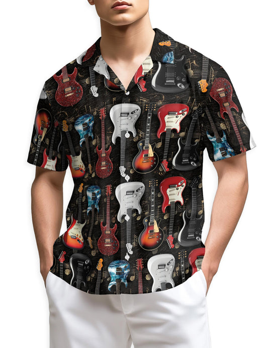 Netecom Electric Guitar Hawaiian Shirt for Men