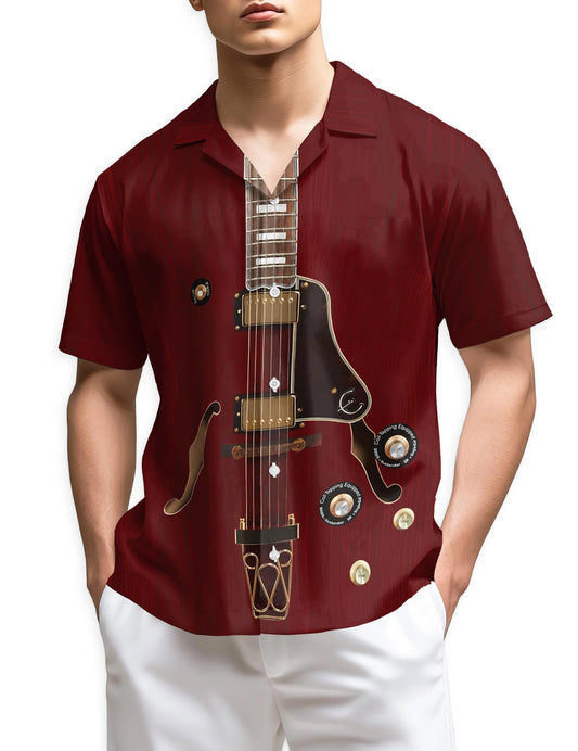 Netecom Electric Guitar Hawaiian Shirt for Men