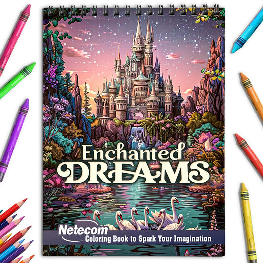 Netecom Enchanted Dreams Coloring Book for Adults